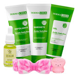 Dermachem Skin Care Kit Limpeza Pele Oleosa Completo Com Sérum E Faixa E Polvinho