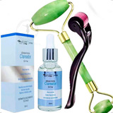 Dermaroller Para Espinha Morta+ Sérum Clareador+ Jade Pedra