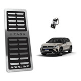 Descanso De Pé Volkswagen Taos Highline Em Aço Inox + Brinde