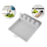 Descanso Suporte Apoio Colher Talheres Bancada Pia Cozinha Cor Branco