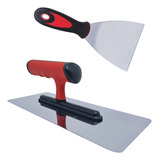 Desempenadeira Massa Inox Flexível 95x240mm + Espátula 100mm