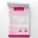 Design De Sobrancelhas Bloco Ficha Anamnese Com 100 Folhas 