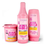  Desmaia Cabelo Shampoo 500ml, Máscara 350g Condicionador