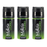 Desodorante Malizia Uomo Vetyver -150ml -