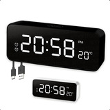 Despertador Digital Relógio Mesa Led Alarme Alto Temperatura