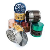 Dichavador Metal Grande De Luxo 60mm 4 Partes + Pá Para Kief
