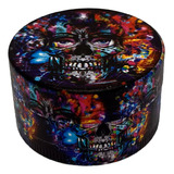 Dichavador Moedor Triturador Metal 3 Partes Caveira Vibrante