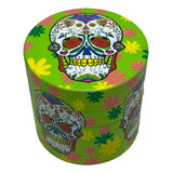 Dichavador Triturador Moedor De Metal Caveira Skull 4 Partes