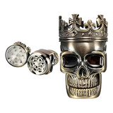 Dichavador Triturador Moedor De Metal Rei Caveira Top Full