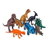 Dinossauro De Brinquedo Kit Coleção 8 Peças De Borracha 