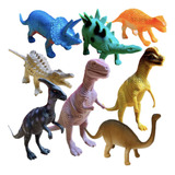 Dinossauro De Brinquedo Kit Coleção 8 Peças De Borracha