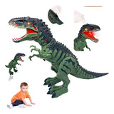 Dinossauro Rex Brinquedo Anda Solta Fumaça Bota Ovo Luz Som