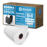 Directpel Bobina Térmica 80x40 Impressora Epson C/30 Rolos