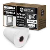 Directpel Bobina Térmica 80x40 Para Impressora 10 Rolos