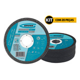 Disco Corte Fino Inox 4.1/2 X 1,0 Esmerilhadeira 20 Peças Cor Azul