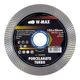 Disco Corte Porcelanato Turbo Fino 105x22 V-max Wurth Qualid Cor Cinza
