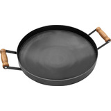 Disco De Arado Com Cabo De Madeira E Bordas Tacho 43cm Preto