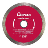 Disco De Corte Diamantado Cerâmica 110mm Continuo Eco Cortag Cor Vermelho