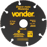 Disco De Corte Para Madeira Vonder 110mm Dmv 110 Cor Preto