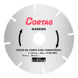 Disco De Corte Tungstênio Cortag 110mm Para Madeira 61346