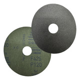 Disco De Lixa Fibra Durite F425 115mm Grão P-120 C/ 10 Pçs