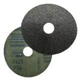 Disco De Lixa Fibra Durite F425 115mm Grão P-36 C/ 10 Pçs