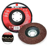 Disco De Lixa Flap 4.1/2 Pol Grana 80 Kit 20 Unidades Mtx