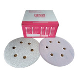 Disco De Lixa Roquite 6 Furos Grão 80 , Caixa Com 50