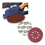 Disco De Lixa Velcro Vermelho 150mm Grão 60 Starfer 100 Unidades