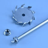 Disco Dispersor Cowles 50 Mm Com Haste P/ Furadeira 8 X 400