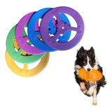 Disco Frisbee Brinquedo Cachorro Kit 5 Pcs Sortidos C/ Cor Sortidas