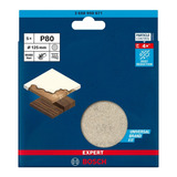 Disco Lixa Bosch Expert M480 125mm G80 5 Peças P/ Lixadeira