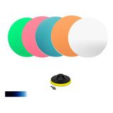 Disco Lixa Polimento Vidros Kit Completo 5 Discos 1 Suporte