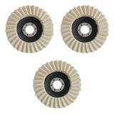 Disco Polimento Feltro Lã 115mm Polir Inox Lixadeira C/ 3 Pç