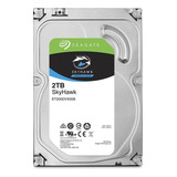 Disco Rígido Interno 2teras Seagate Skyhawk St2000vx008 2tb Cor Prata