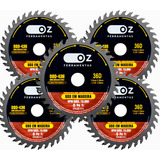 Disco Serra Circular Lamina 4.3/8 Pol 110m 36d Kit 5 Peças