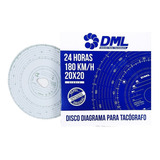 Disco Tacógrafo 180km X 24horas 20x20 Diário Caixa Com 100 C