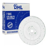 Disco Tacografo Semanal 125km 7dias Dml Kit 10 Cxs