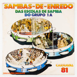 Disco Vinil Lp Sambas De Enredo Grupo 1a Carnaval 1981