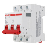 Disjuntor Steck Tripolar Din 10a Ate 63a Curva C (sdd62c)