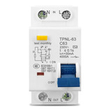 Disjuntor Tomzn Tpnl-63 Dr Bipolar Fuga Diferencial Residual 2p 63a 30ma