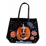 Disney Parks Canvas Tote Bag Halloween Mickey Pumpkin