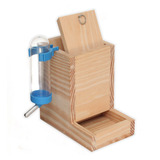 Dispenser 3x1 Para Hamster Comedouro Bebedouro Porta Feno