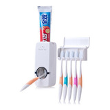 Dispenser Creme Dental Dispendedor + Suporte Para 5 Escovas