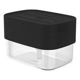 Dispenser De Detergente Porta Esponja Trium Preto Fechado De