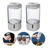 Dispenser P/ Sal E Temperos Com Botão Dosador 380ml Kit 02
