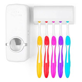 Dispenser Pasta De Dente + Porta Escova Dental De Parede