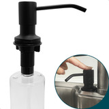 Dispenser Preto Inox Dosador Detergente Embutir 500ml Black
