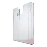 Display A4 Acrílico Porta Folha Parede Prontuário Kit 4 Pcs
