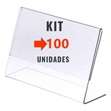 Display Acrilico L Papel Folha A6 15x10cm - Kit 100 Peças